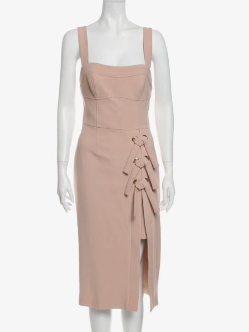 Rebecca Vallance  Square Neckline Midi Length Dress Size 6